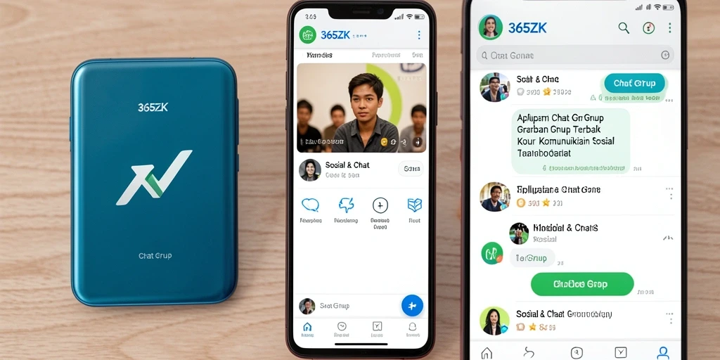 Antarmuka modern dan menarik dari aplikasi Chat Grup 365ZK.