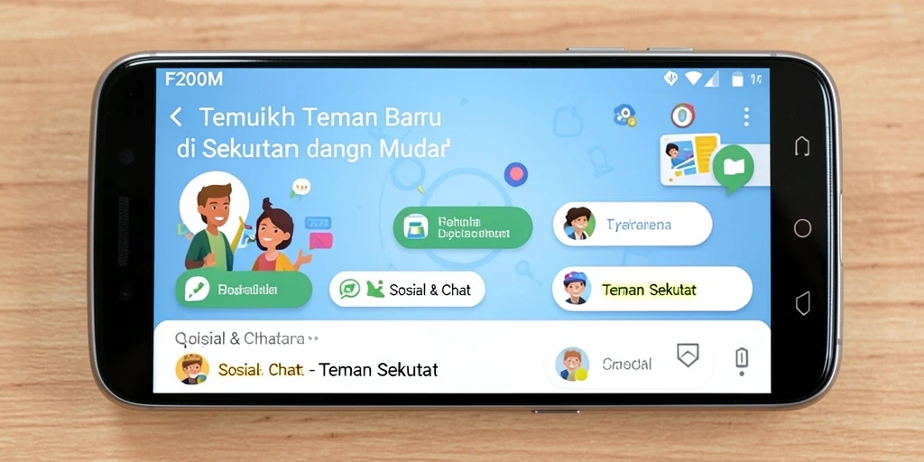 Antarmuka pengguna F200M yang menarik dan fungsional.