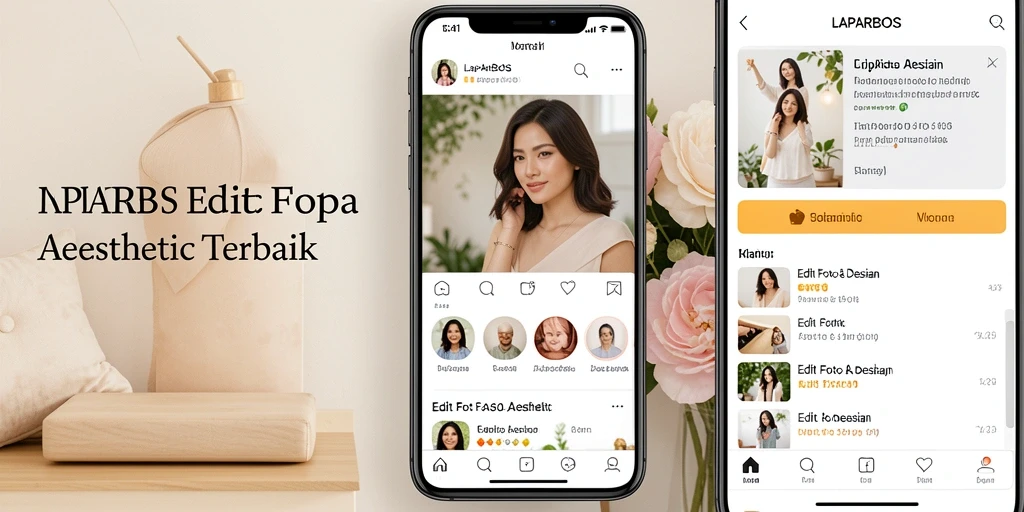 Antarmuka LAPARBOS menampilkan fungsi editing foto aesthetic yang mudah digunakan.