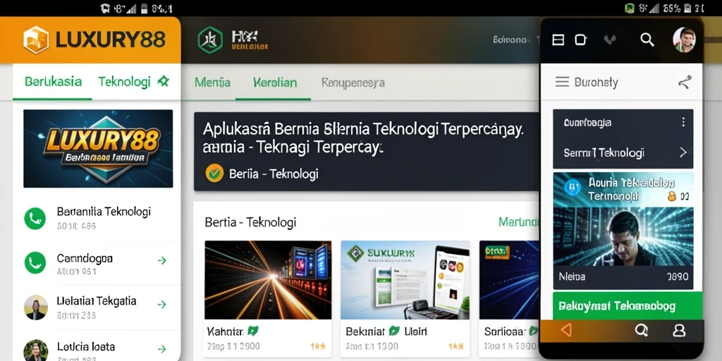 Antarmuka LUXURY88 menampilkan berita teknologi terbaru dengan jelas.