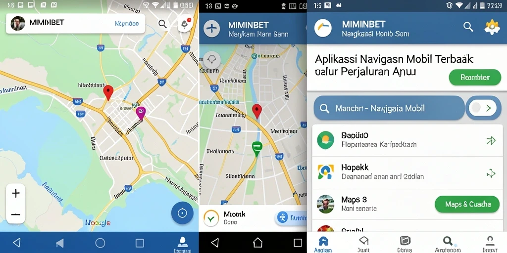 Antarmuka intuitif MIMINBET untuk navigasi mobil yang mudah dipahami.