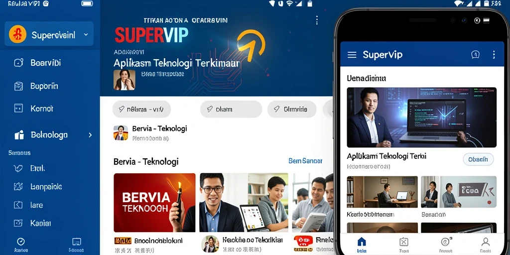 Tampilan antarmuka SUPERVIP yang menarik dan informatif.