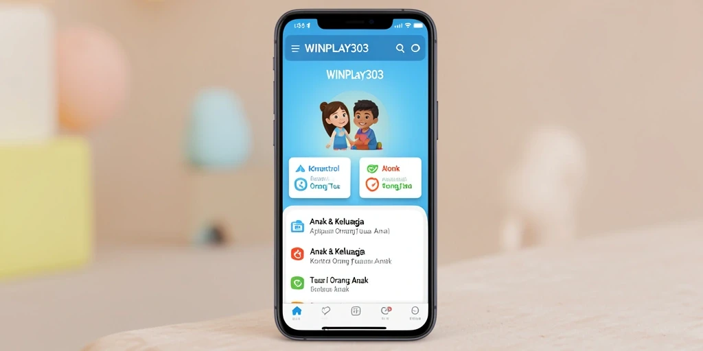 Tampilan antarmuka aplikasi WINPLAY303 untuk kontrol orang tua.