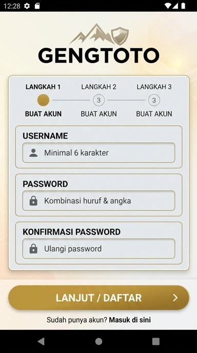 Cara Mudah Buat Akun Gengtoto untuk Pengguna Android